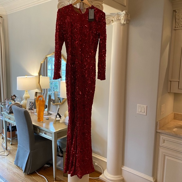 Nadine Merabi BELLA RED JUMPSUIT Large Brand New Never worn. - Picture 3 of 8